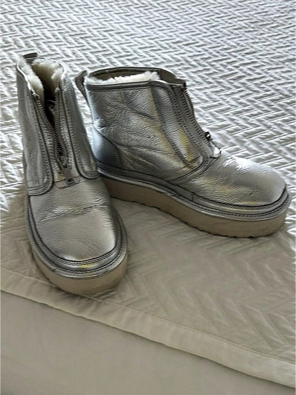 UGG Cityfunc Zip Metallic Ankle Boots